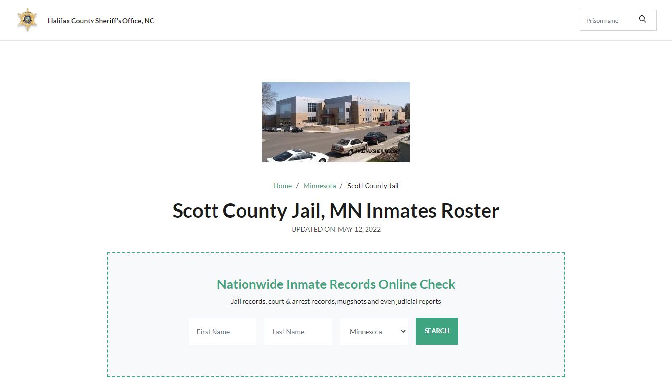 Scott County Jail, MN Jail Roster, Name Search